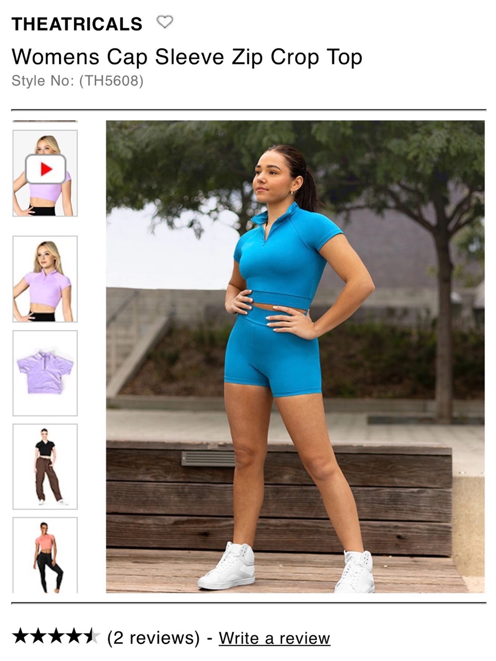 Theatricals Women’s Cap Sleeve Zip Crop Top XL